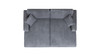 Goliath 86" Oversized Double Chaise Lounge Sofa Bed, Carbon Gray Corduroy 9
