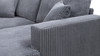 Goliath 86" Oversized Double Chaise Lounge Sofa Bed, Carbon Gray Corduroy 12