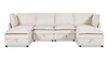 Sadie 124" Modular U-Shaped Sectional Sofa-in-a-Box with Storage, Sandstone Light Beige 1
