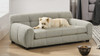 Huxley 38" Linen Upholstered Dog Sofa for Medium & Large Dogs, Beige