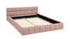 Auburn Low Profile Upholstered Queen Platform Bed, Chenille Pink