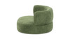 Shep 36" Curved Dog Sofa Bed, Medium, Moss Green Fleeced Teddy