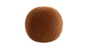 Luna 12" Round Sphere Accent Ball Throw Pillow, Burnt Orange
