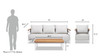 Rhodes 4pc Upholstered Teak & Aluminum Outdoor Patio Conversation Set, Birch Gray Chenille
