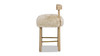 Arden 27.5" Genuine Fur Counter Height Bar Stool, Natural Blonde