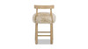 Arden 27.5" Genuine Fur Counter Height Bar Stool, Natural Blonde