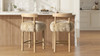 Arden 27.5" Genuine Fur Counter Height Bar Stool, Natural Blonde