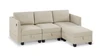 Billy 86" Modular 4-Piece Storage Sectional Sofa, Sandstone Beige