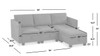 Billy 86" Modular 4-Piece Storage Sectional Sofa, Sandstone Beige