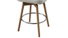 Tomlin 26.4" Bentwood Upholstered Swivel Counter Stool, Set of 2, Off White