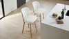 Tomlin 26.4" Bentwood Upholstered Swivel Counter Stool, Set of 2, Off White