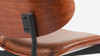 Kaelin Mid-Century Modern Dining Chairs with Bentwood Backrest, Set of 2, Vegan Leather Orange