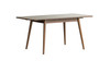 Ravelle 63" Solid Oak Mid-Century Modern Telescopic Dining Table with Rounded Corners
