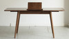 Ravelle 63" Solid Oak Mid-Century Modern Telescopic Dining Table with Rounded Corners