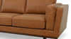 Zevon 90.4" Genuine Leather Sofa with Track Arms and Tapered Wood Legs