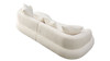 Cavelli 102" Curved Bouclé Sofa with Accent Pillows, White
