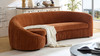 Atticus 92.13" Modern Curved Sofa, Orange