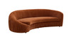 Atticus 92.13" Modern Curved Sofa, Orange