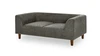 Denton 39.5" Upholstered Pet Sofa for Small & Medium Dogs, Linen Dark Gray
