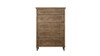 Bridger 42" 5-Drawer Distressed Wood Chest in Sandstone Buff