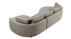 Barronne 128.74" Wide Curved Right-Facing Sectional Sofa in Bonded Leather