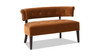Jared Tufted Bench Settee, Burnt Orange