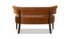 Jared Tufted Bench Settee, Burnt Orange