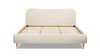 Roman Curved Headboard Upholstered Platform Bed, King, Oatmeal Light Beige