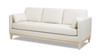 Knox 84" Modern Farmhouse Sofa, Flax White
