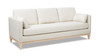 Knox 84" Modern Farmhouse Sofa, Flax White