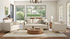 Knox 84" Modern Farmhouse Sofa, Flax White