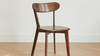 Remi Natural FAS Grade Oak Wooden Dining Chair, Set of 4, Walnut Finish