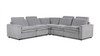 Camden 113" Wall Hugger Performance Power Motion 5-Piece Modular Corner Sectional Sofa, Misty Light Gray Three-Proof C0 Fabric
