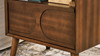 Larkin 22.75" Mid-Century Nightstand with Integrated Outlets & USB Ports, Walnut Finish
