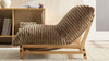Alton 43.3" Wide Armless Accent Chair, Light Brown Corduroy