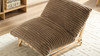 Alton 43.3" Wide Armless Accent Chair, Light Brown Corduroy