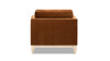 Pasadena 36" Wide Modern Farmhouse Accent Arm Chair, Burnt Orange Performance Velvet