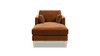 Knox 65" Modern Farmhouse Chaise Lounge Chair, Burnt Orange