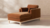 Knox 65" Modern Farmhouse Chaise Lounge Chair, Burnt Orange
