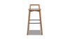 Sven 30" Modern Minimalist Low Back Wood Barstool, Natural Blonde Ash Wood