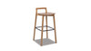 Sven 30" Modern Minimalist Low Back Wood Barstool, Natural Blonde Ash Wood