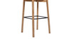 Sven 30" Modern Minimalist Low Back Wood Barstool, Natural Blonde Ash Wood