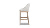 Newport 30.5" Coastal Curved Back Upholstered Barstool, Two-Tone Neutral Gray