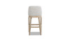 Newport 30.5" Coastal Curved Back Upholstered Barstool, Two-Tone Neutral Gray
