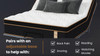 Somnus Mattress 10" Queen Plush Hybrid Mattress with Gel Memory Foam & Individually Encased Coils, Fiberglass-Free
