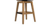 Bahama 30" Cane Rattan High-Back Swivel Bar Stool with Recessed Arms, Taupe Beige