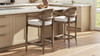 Americana Mid-Century Modern 26" Cane Back Counter Stool, Two-Tone Neutral Gray