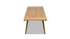 Capri 59-90.5" Solid Red Oak Wood 6-8 Seat Extendable Leaf Dining Table, Natural Brown