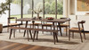 Capri 59-90.5" Solid Red Oak Wood 6-8 Seat Extendable Leaf Dining Table, Dark Brown