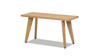 Capri 35.5" Solid Red Oak Wood Bench, Natural Brown